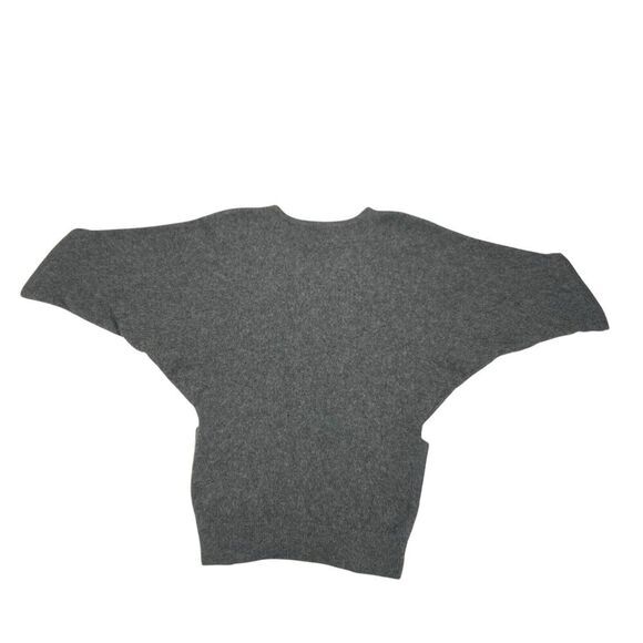 Cynthia Rowley 100% Cashmere Sweater Womens Medium Soft Gray 1/2 Sleeve Pockets - Picture 5 of 13